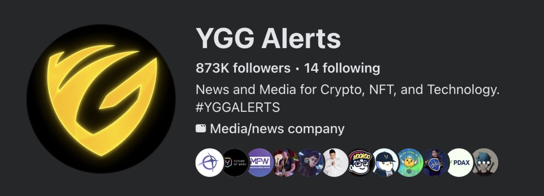 YGG Alerts — 873K followers close-up
